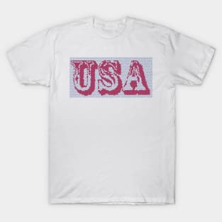 USA Flag Color Text Font 2 T-Shirt